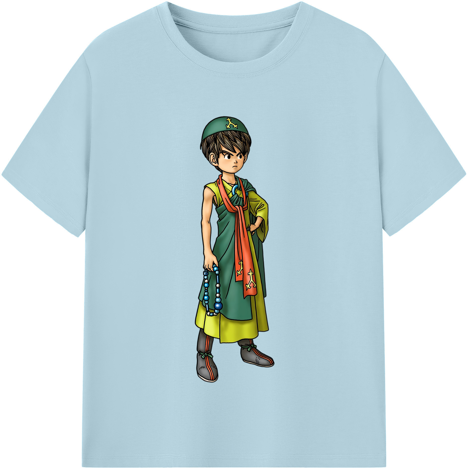 （画像用） ドラゴンクエスト Doragon Kuesuto Dragon Quest 綿100％半袖Tシャツ（フロントプリント）